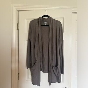 Converse One Star brown cardigan wrap- long with pockets - size M